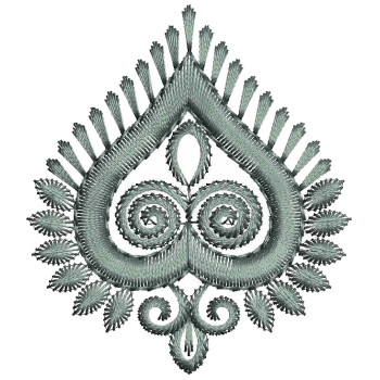 People Leaf Embroidery Applique Design 25847