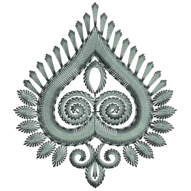 People Leaf Embroidery Applique Design 25847