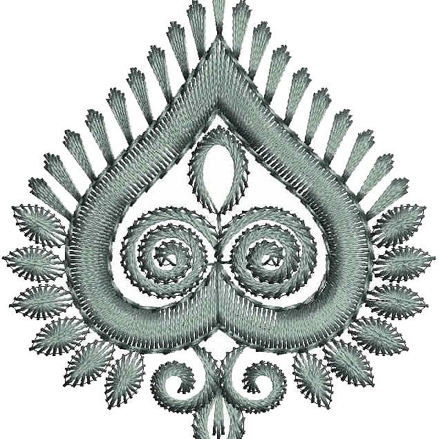 People Leaf Embroidery Applique Design 25847