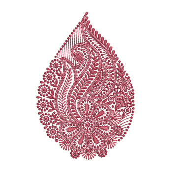 Peplum Top Embroidery Patch Design