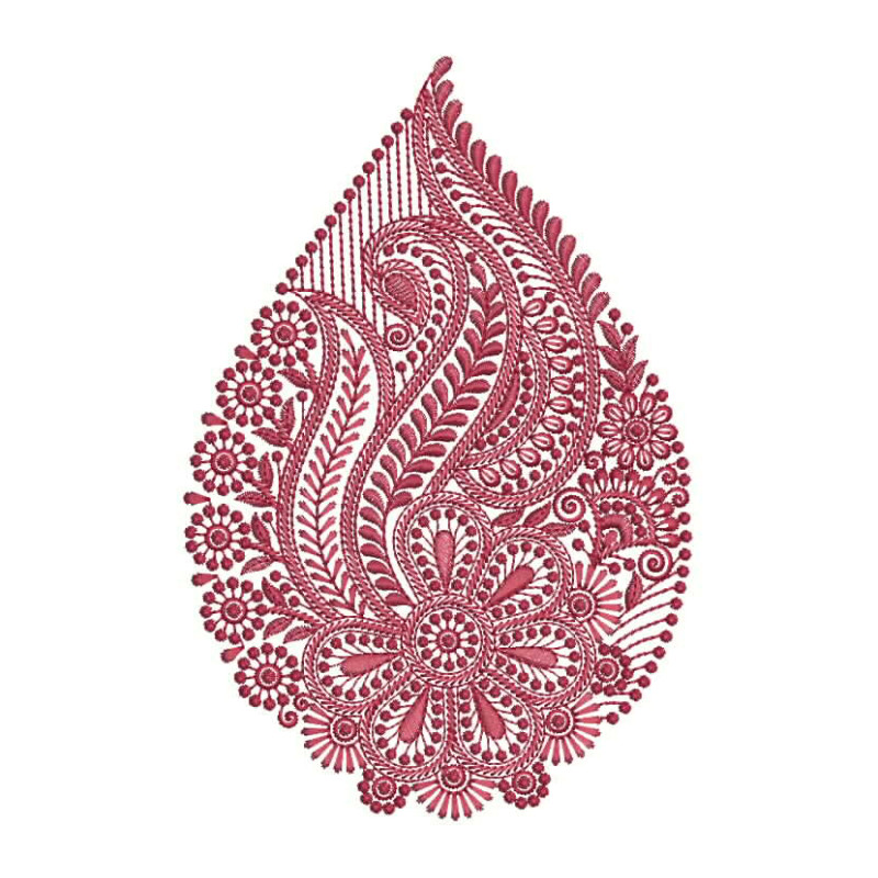 Peplum Top Embroidery Patch Design