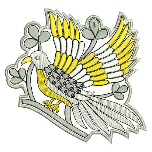 Parrot Green Fancy Sarees Embroidery 24722