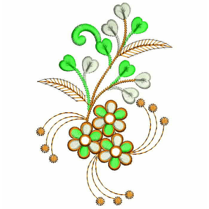 Petals Flight Flowers Applique Embroidery 24871