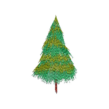 Pine Tree Embroidery Design