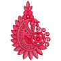 Pink Paisley Applique Embroidery Design 25345