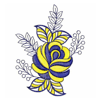 Pink Rose With Yellow Sequins