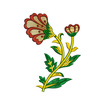 Poppy Flower Embroidery Design