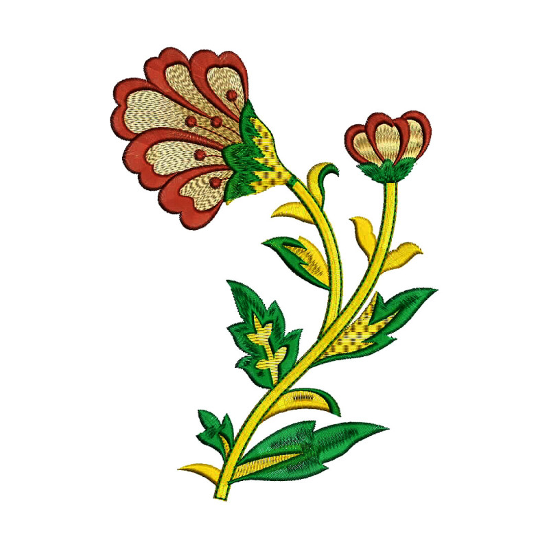 Poppy Flower Embroidery Design