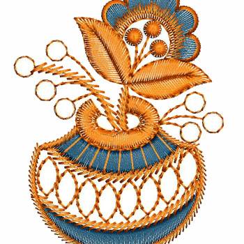 Pot Embroidery Design 25554