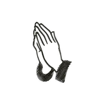 Praying Hands Embroidery Design