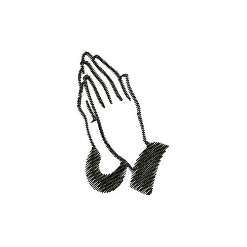 Praying Hands Embroidery Design