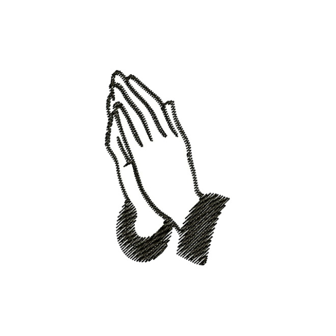 Praying Hands Embroidery Design