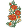 Red Rose Butta Embroidery Design 24996