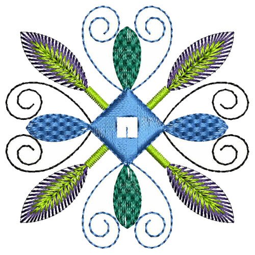 Rangoli Style Applique Embroidery Design 25862