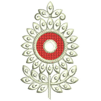 Realistic Flower Butta Embroidery Design 24896