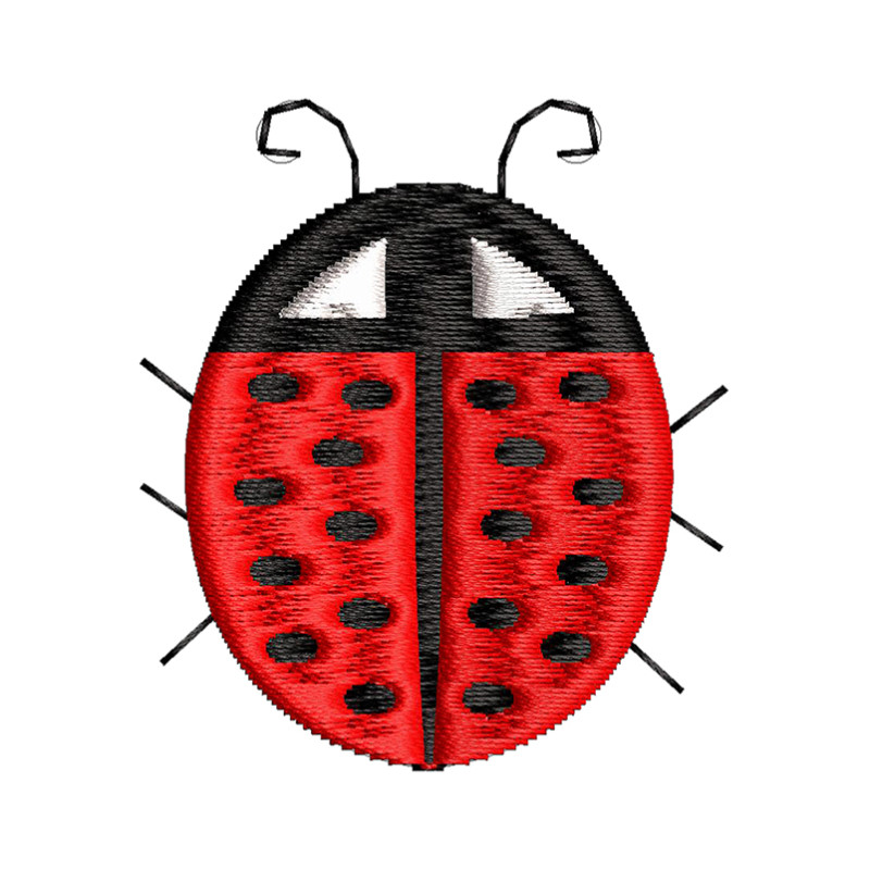 Red Ladybug Embroidery Design