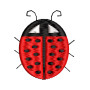 Red Ladybug Embroidery Design