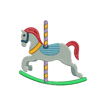 Rocking Horse Embroidery Design
