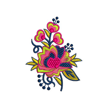 Rose Embroidery For Mexican Skirts