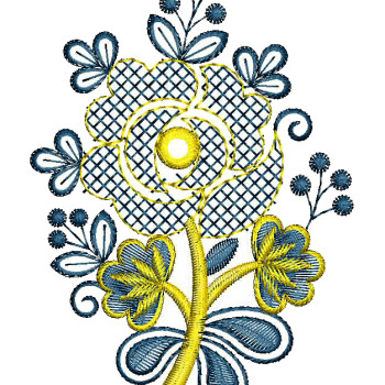 Rose Flower Embroidery Design 26198