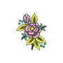 Rose Patch Embroidery Pattern