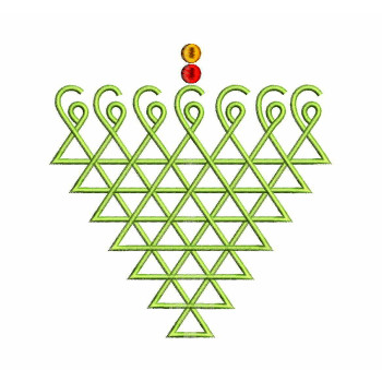 Saraswati Yantra Symbol Embroidery