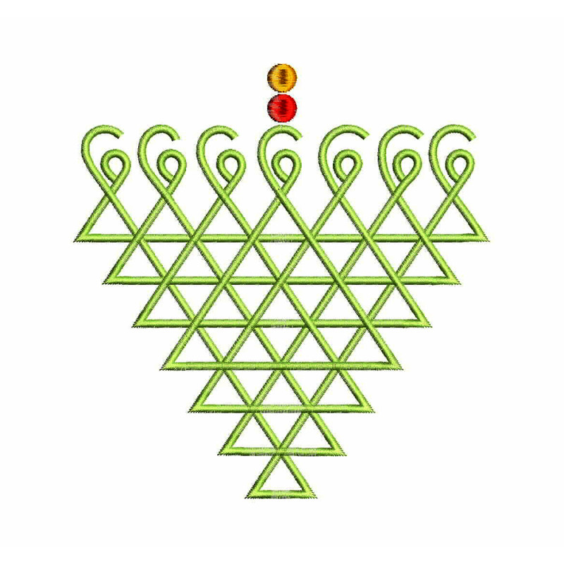 Saraswati Yantra Symbol Embroidery