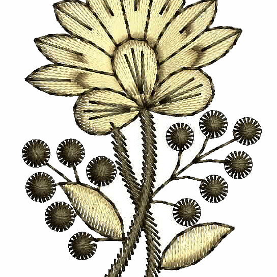 Saree Buti Embroidery Design 25566