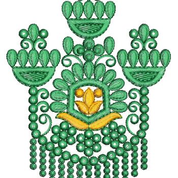 Scarf Applique Embroidery Design 25297