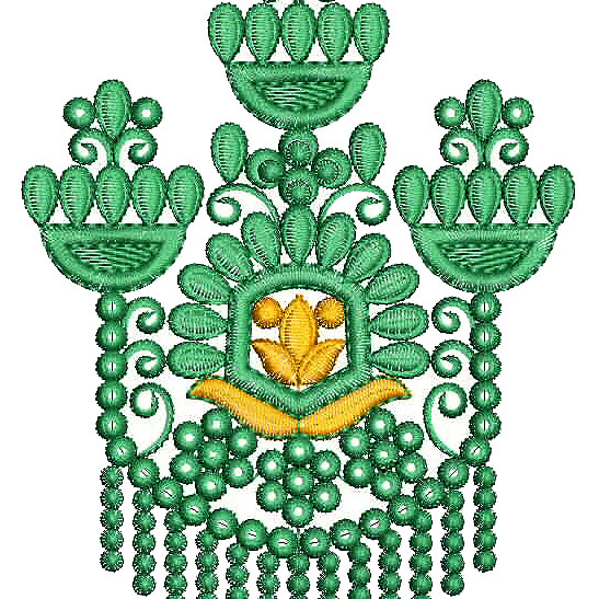 Scarf Applique Embroidery Design 25297