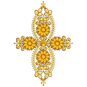 Scarf Butta Embroidery Design 25352