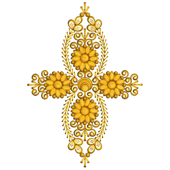 Scarf Butta Embroidery Design 25352