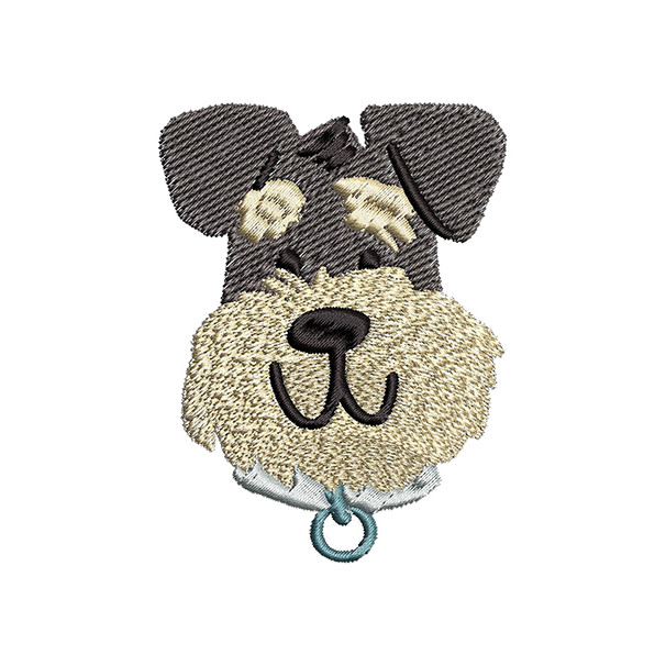 Schnauzer Embroidery Design