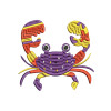 Sea Crab Embroidery Design