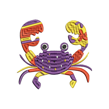 Sea Crab Embroidery Design