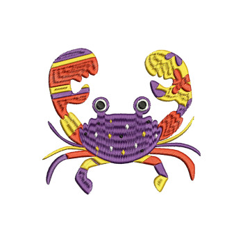 Sea Crab Embroidery Design