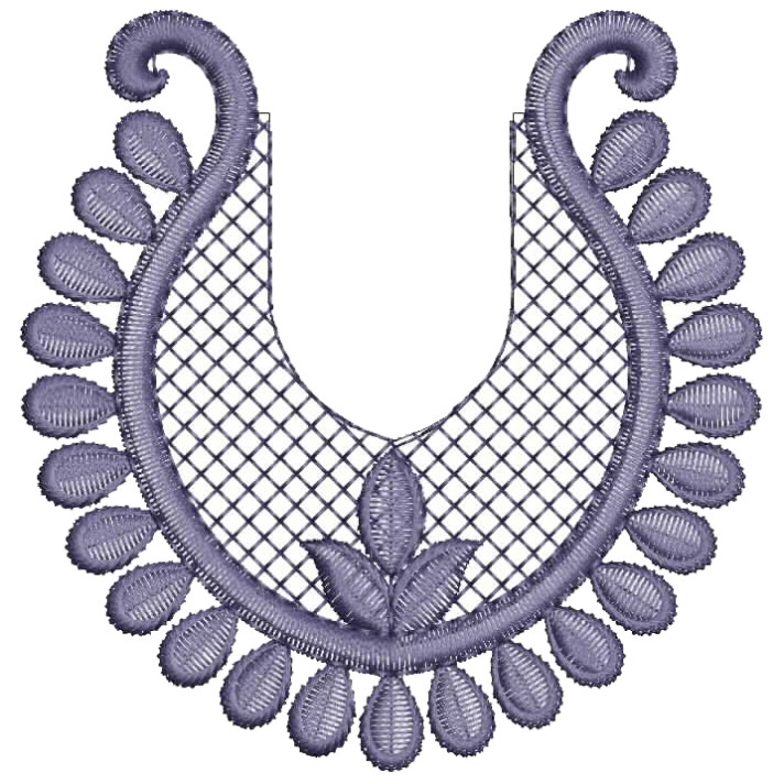 Seaweed Floral Applique Embroidery Design 25431