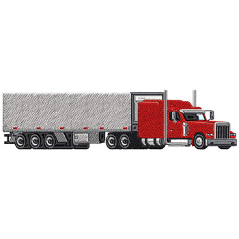 Semi Truck Embroidery Design