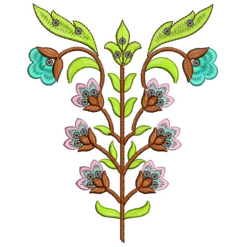 Sequins Applique Embroidery Design 25490