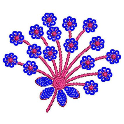 Sequins Flower Embroidery Design