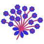 Sequins Flower Embroidery Design