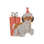 Shih Tzu Christmas Embroidery Design