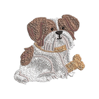 Shih Tzu Embroidery Design