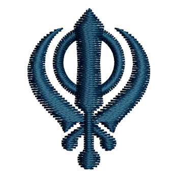 Sikh Khanda Symbol Embroidery