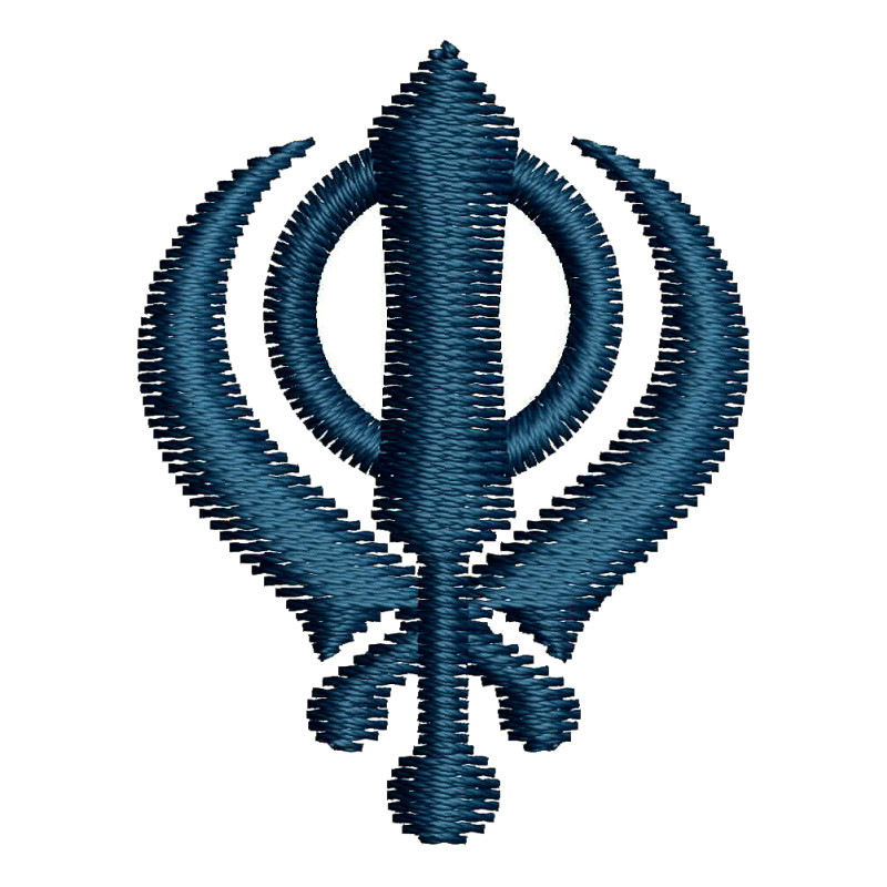 Sikh Khanda Symbol Embroidery