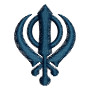 Sikh Khanda Symbol Embroidery