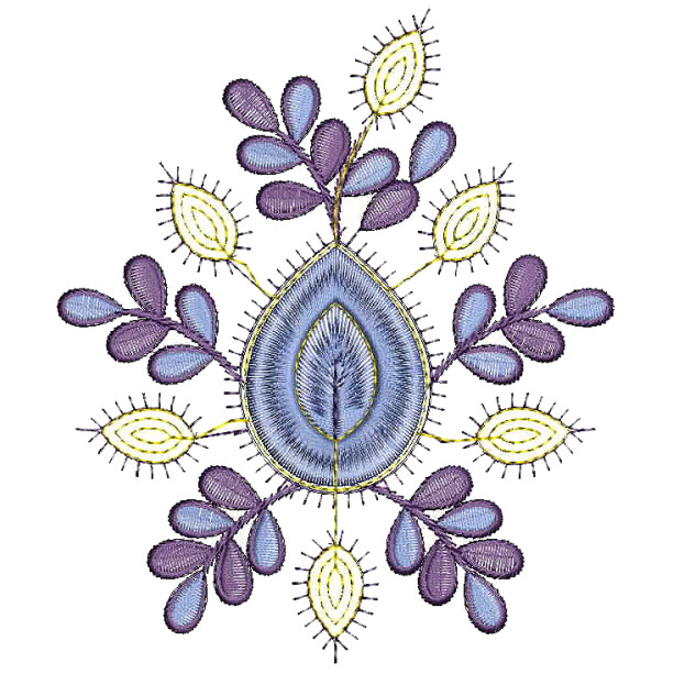 Simple Applique Embroidery Design 25988