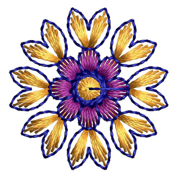 Simple Boho Flower Patch Embroidery