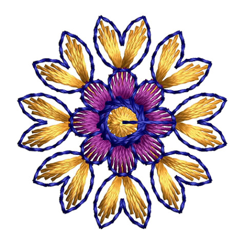 Simple Boho Flower Patch Embroidery