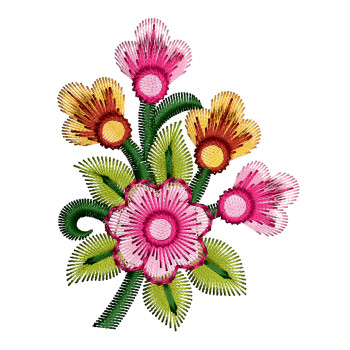 Simple Floral Applique Embroidery